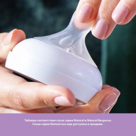 Avent Соска Natural Response, 6 месяцев, 2 шт., поток 6/6