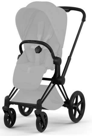 Коляска 2в1 CYBEX Priam Style Matt Black + спальный блок (Off White)
