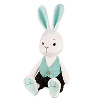 Maxitoys Luxury Мягкая игрушка Кролик Тони в Жилетке и Штанах, 30 см / цвет белый, голубой					