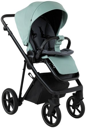 ROAN Коляска 2 в1 Sol короб+прогу.leather(Кожа,2мес) (Misti Mint/Grey/руч. Серый)