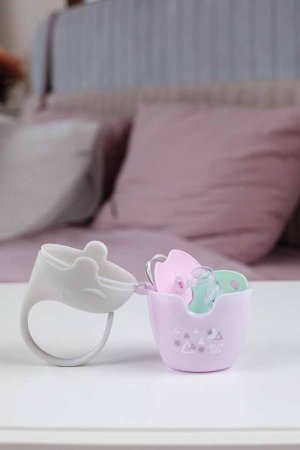 Roxy Kids Контейнер для соски-пустышки "Слоник" / цвет сиреневый