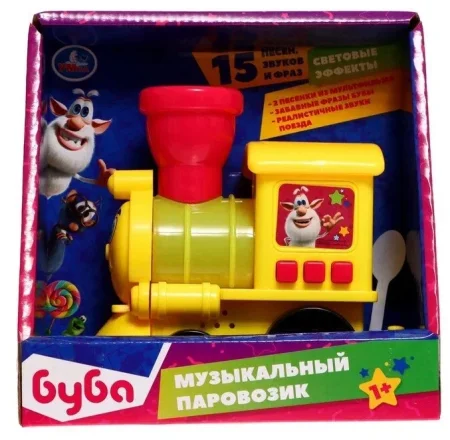  Музыкальный паровозик БУБА в коробке. Умка 
