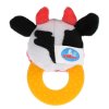 Текстильная игрушка погремушка корова с прорезывателем функционал Умка 315955 