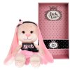 Jack&Lin Зайка  в Розовом Платье с Черными Вставками, 25 см, в Коробке