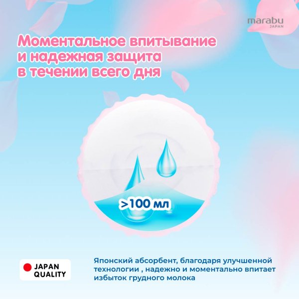 Marabu Вкладыши впитывающие для груди, 30 штук