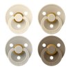 Набор пустышек латексных BIBS Colour, 4 шт. - Ivory/Sand/Vanilla/Dark Oak, 0+ мес.