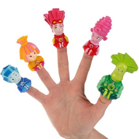 Капитошка Игрушки из пластизоля для ванны Фиксики. Пальчиковый театр 300708 / разноцветные