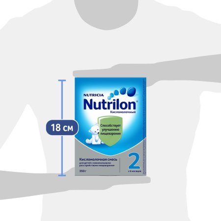 Nutrilon Молочная смесь "Кисломолочный 2" с бифидобактериями, с 6 месяцев, 350г.