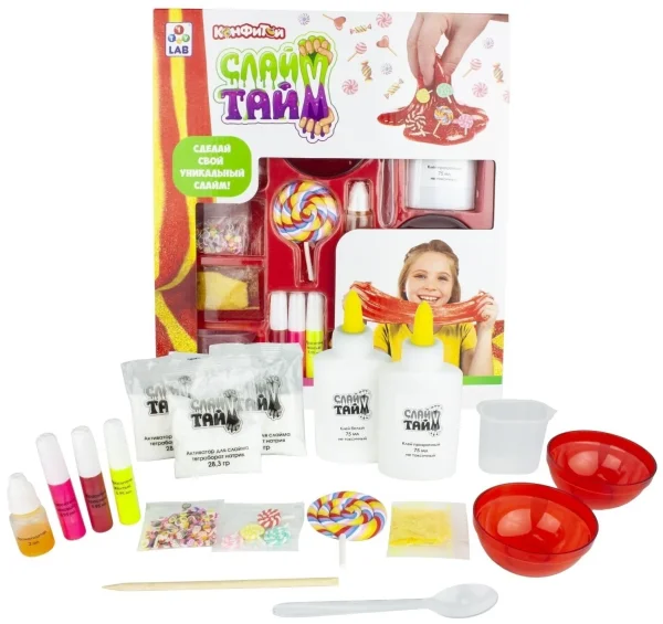 1Toy Набор Слайм тайм Сделай слайм Конфитой / разноцветный