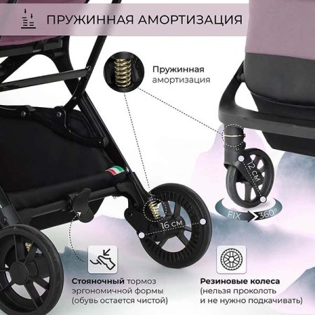 Sweet Baby Прогулочная коляска Aura / цвет Black (черный)