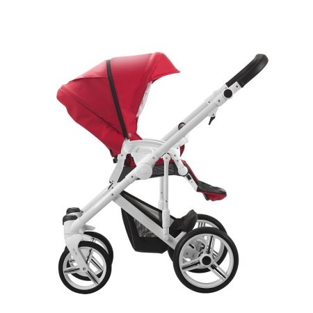 Bebetto Детская коляска 2 в 1 Magnum / цвет 207 красный  (ткань) / рама черная