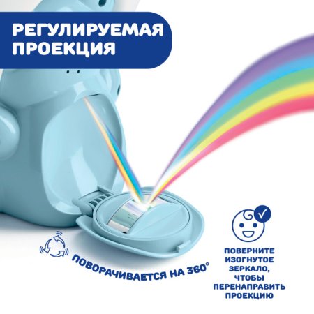 Chicco Проектор "Радужный мишка" / цвет голубой