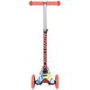 Novatrack Детский самокат-кикборд Disco-kids, неоновый цветной дизайн, белый