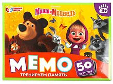 Умные игры Карточная игра «Мемо. Маша и Медведь»					