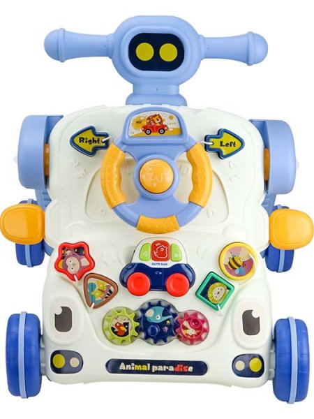 Рыжий Кот Игровой центр-толокар / цвет голубой