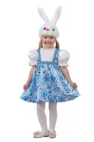 Батик Карнавальный костюм для девочек Зайка Симка / рост 110 см, от 5 лет / цвет голубой