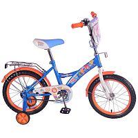 265212   Велосипед детский 16" Фиксики / страховочные колеса / синий + оранжевый					