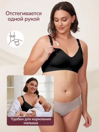 (м)Мамкози Бюст.д/корм.YN21,черный (M)