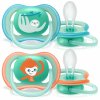 Avent Пустышка ultra air с футляром для стерилизации, сверхплотная соска, 18 мес+ 2 штуки