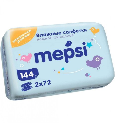 Влажные салфетки детские Mepsi / 144 шт.
