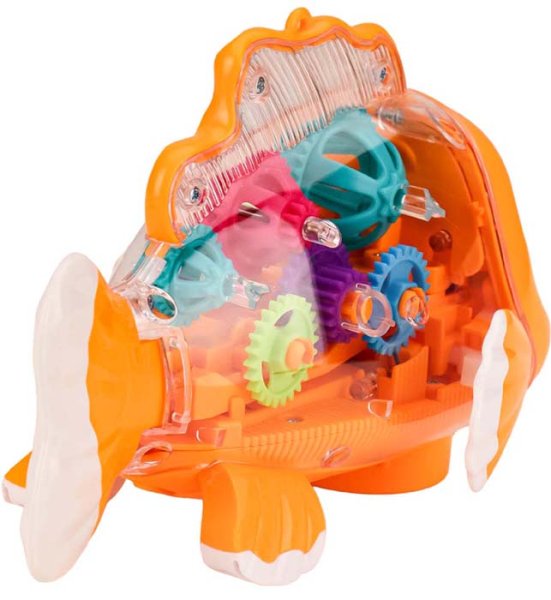 Рыжий кот Интерактивная игрушка "Рыбка с шестеренками"