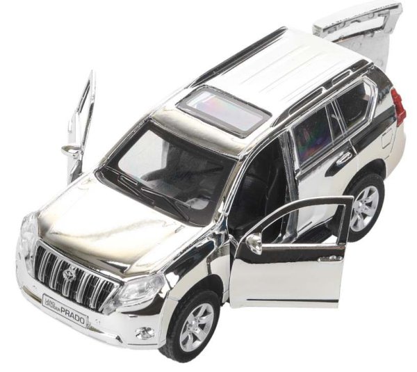 Технопарк Металлическая модель «Toyota Land Cruiser Prado» / цвет серебристый хром