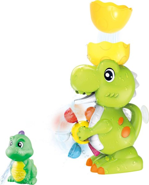 ABtoys Игрушка для ванной "Веселое купание. Динозавр-фонтан с динозавриком"