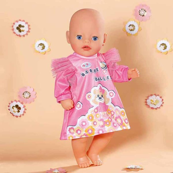 Baby born Платье с изображением мишки для кукол 36 см