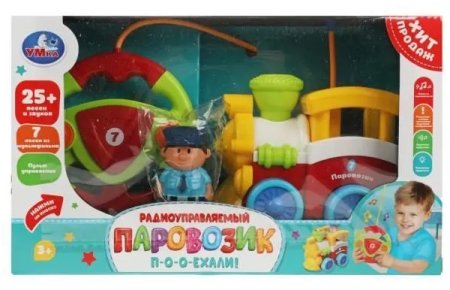 Радиоуправляемый паровозик 25+ песен и звуков.свет.кор Умка 358795 