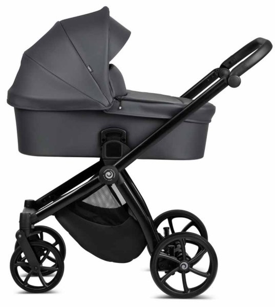 Tutis Коляска 2 в 1 Mio Eco Leather / цвет Dark Grey (темно-серый)