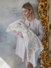 (м)01103 Плед"Рококо"+пояс (95х95) (Экрю)
