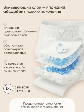 Одноразовые послеродовые трусики , XL (3шт)