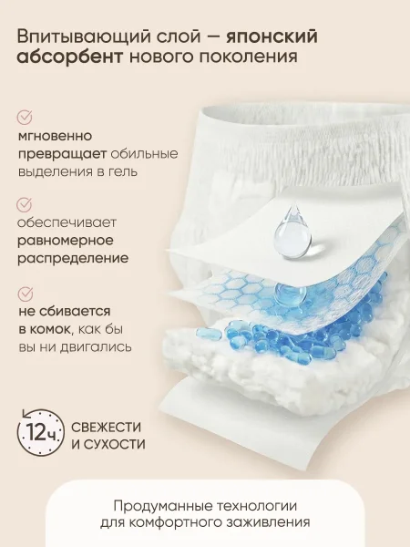 Одноразовые послеродовые трусики , XL (3шт)