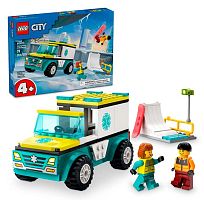 Lego City Конструктор "Скорая помощь и сноубордист"					
