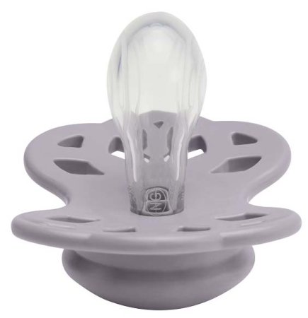 Bibs Пустышка Infinity Symmetrical Silicone, от 6 месяцев / цвет Fossil Grey (серо-сиреневый)