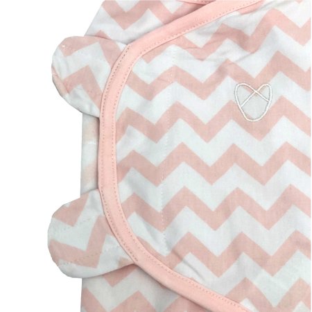 Summer Infant Конверт для пеленания на липучке SwaddleMe / цвет белый/розовый (зигзаги)