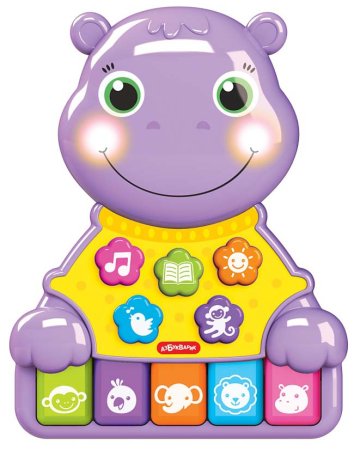 Азбукварик Музыкальная игрушка "Бегемотик"