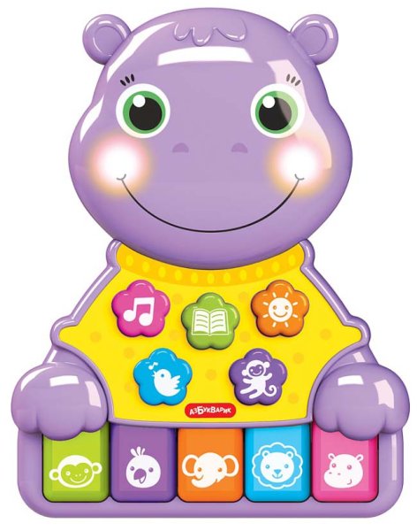 Азбукварик Музыкальная игрушка "Бегемотик"
