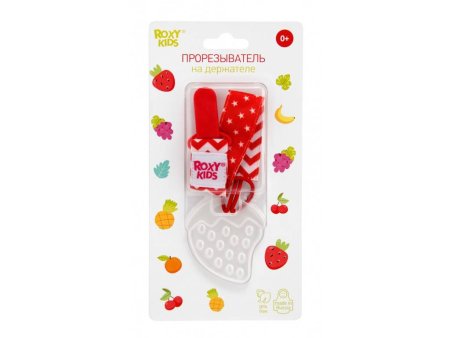 Roxy Kids Прорезыватель на держателе. Цвет красный