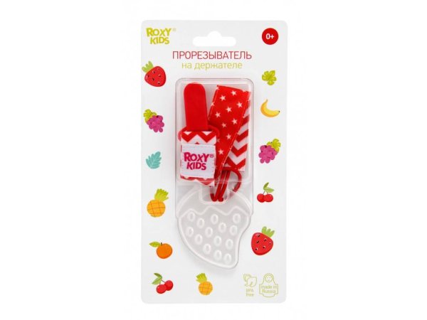 Roxy Kids Прорезыватель на держателе. Цвет красный