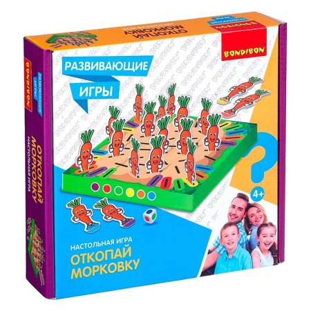  Развивающие настольные игры Bondibon «ОТКОПАЙ МОРКОВКУ», BOX