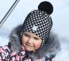 01181-91 ШАПКА чёрный/ярк.розовый (р.48)