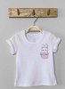 Little star Футболка "Зайка в кармашке", короткий рукав, хлопок / рост 98 см / с 2 лет
