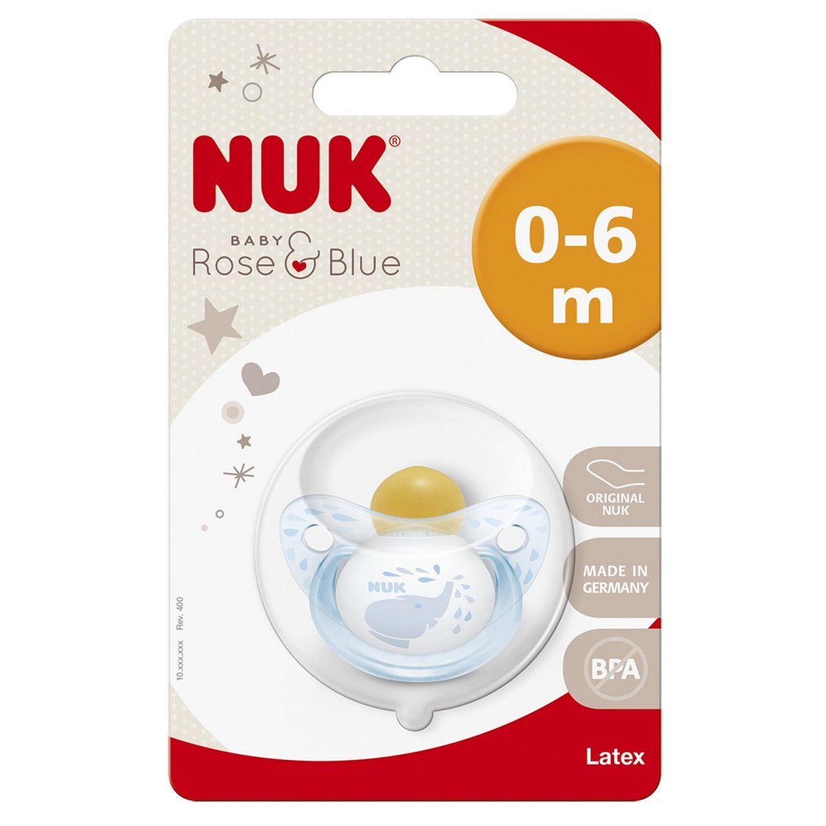 Nuk Соска-пустышка ортодонтическая Trendline из латекса Baby Rose & Blue,  от рождения / цвет синий купить в Краснодаре