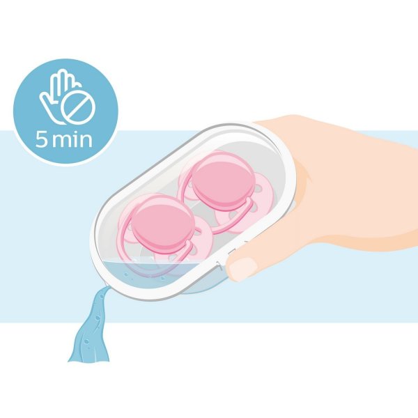 Avent Пустышка Ultra soft с футляром, 6-18 месяцев, 2 шт