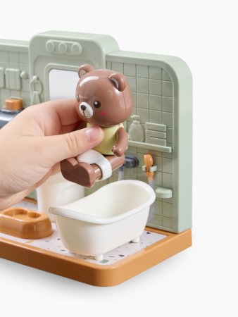 Игрушечный набор ванная Happy Baby HAPPY BATHROOM, игрушки для девочек и мальчиков, игровой набор с медвежонком