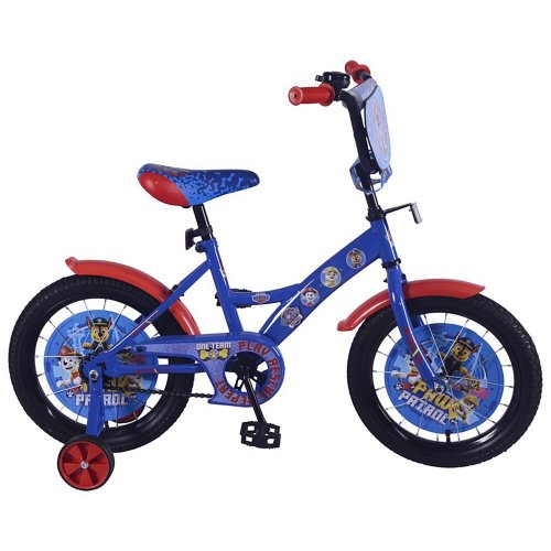 Детский велосипед "Щенячий патруль" 16", цвет / синий-красный