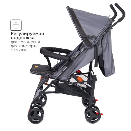 (Т) Коляска Bambini Moretti KIKA  (Grey/Black)