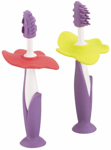 Roxy-kids Набор зубных щеток-массажеров Flower / цвет фиолетовый