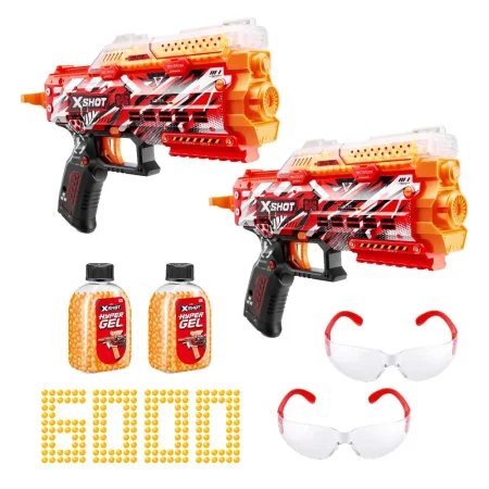 Игровой набор ZURU X-Shot HYPERGEL Стингер (бластер, 6000 снарядов-гранул, защитные очки)